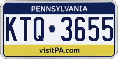 PA license plate KTQ3655
