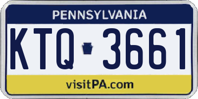 PA license plate KTQ3661