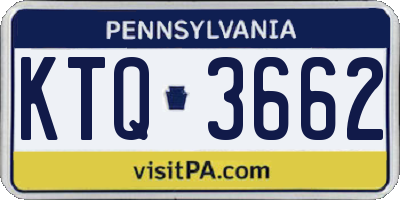 PA license plate KTQ3662