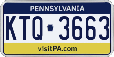 PA license plate KTQ3663