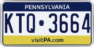 PA license plate KTQ3664