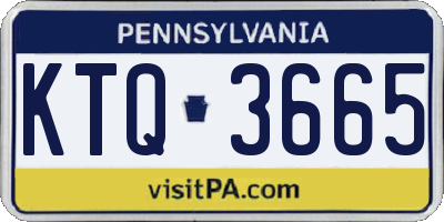 PA license plate KTQ3665