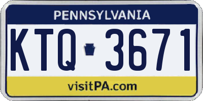 PA license plate KTQ3671