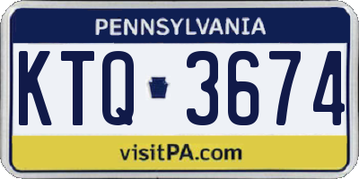 PA license plate KTQ3674