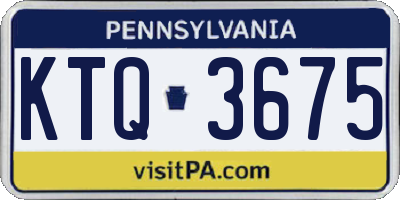 PA license plate KTQ3675