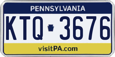 PA license plate KTQ3676