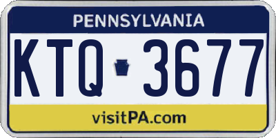 PA license plate KTQ3677