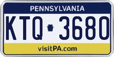 PA license plate KTQ3680