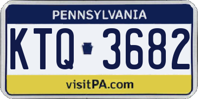 PA license plate KTQ3682