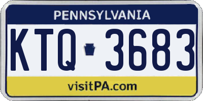 PA license plate KTQ3683