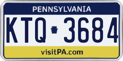 PA license plate KTQ3684