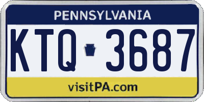PA license plate KTQ3687
