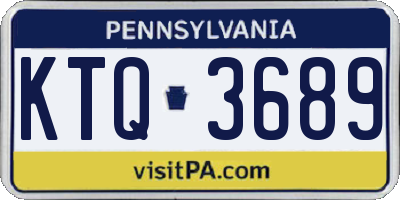 PA license plate KTQ3689