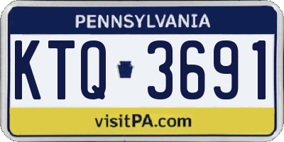 PA license plate KTQ3691