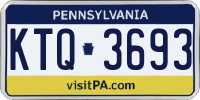 PA license plate KTQ3693