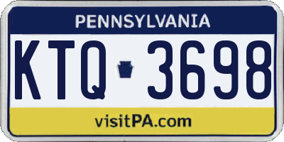 PA license plate KTQ3698