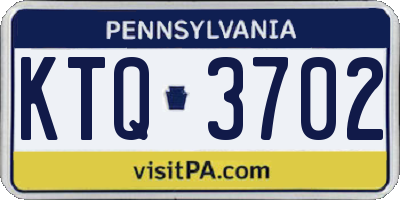 PA license plate KTQ3702