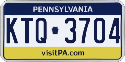 PA license plate KTQ3704