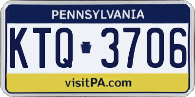 PA license plate KTQ3706