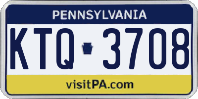 PA license plate KTQ3708
