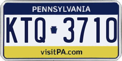 PA license plate KTQ3710