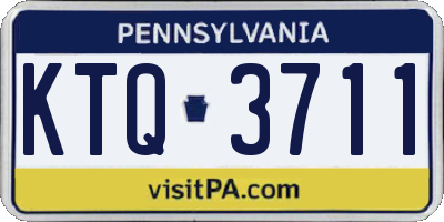 PA license plate KTQ3711