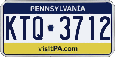 PA license plate KTQ3712