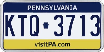 PA license plate KTQ3713