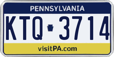 PA license plate KTQ3714