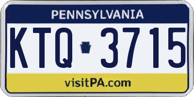 PA license plate KTQ3715