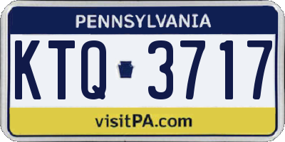 PA license plate KTQ3717