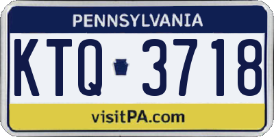 PA license plate KTQ3718