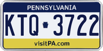 PA license plate KTQ3722