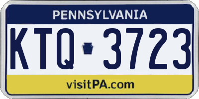 PA license plate KTQ3723