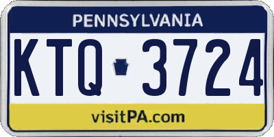PA license plate KTQ3724
