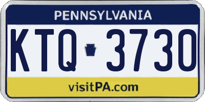 PA license plate KTQ3730