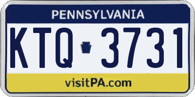 PA license plate KTQ3731
