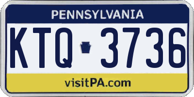 PA license plate KTQ3736