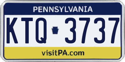 PA license plate KTQ3737