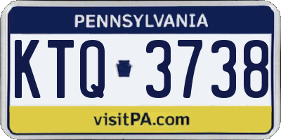 PA license plate KTQ3738