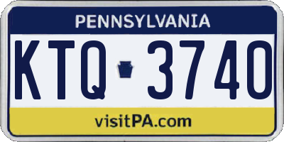 PA license plate KTQ3740