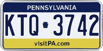 PA license plate KTQ3742