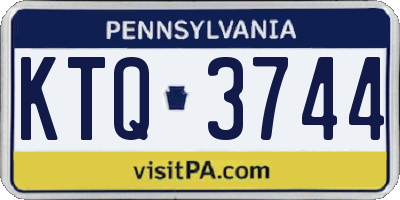 PA license plate KTQ3744