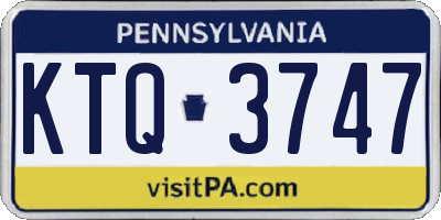PA license plate KTQ3747