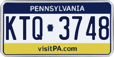 PA license plate KTQ3748