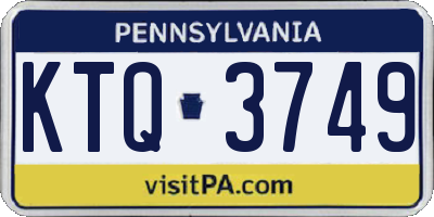 PA license plate KTQ3749