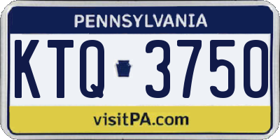 PA license plate KTQ3750