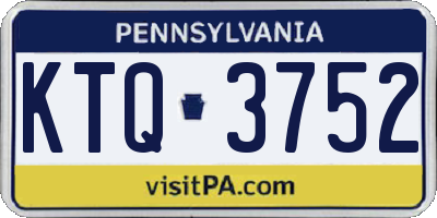 PA license plate KTQ3752