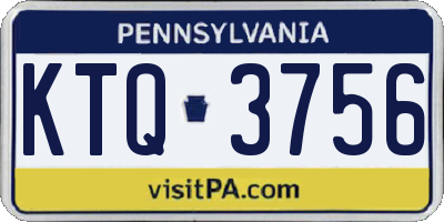 PA license plate KTQ3756