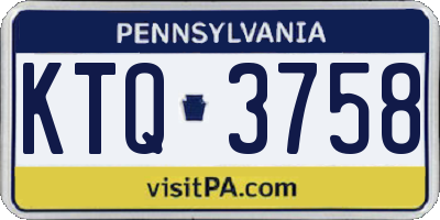 PA license plate KTQ3758
